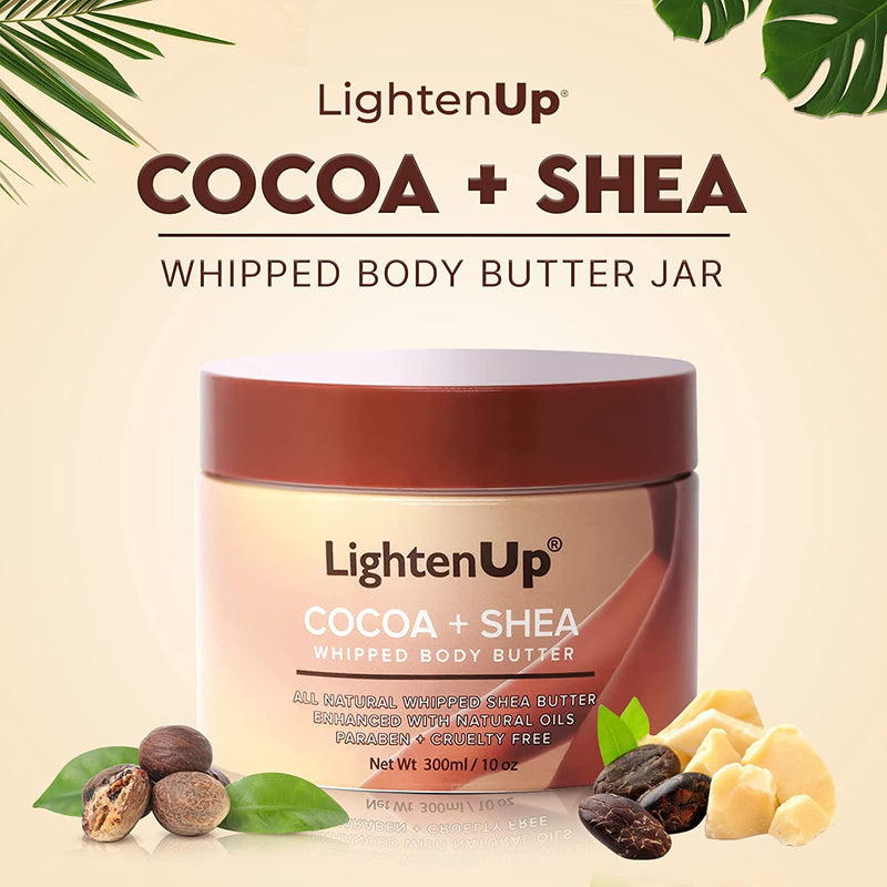 LightenUp Plus Cocoa Shea Body Butter Jar 300ml