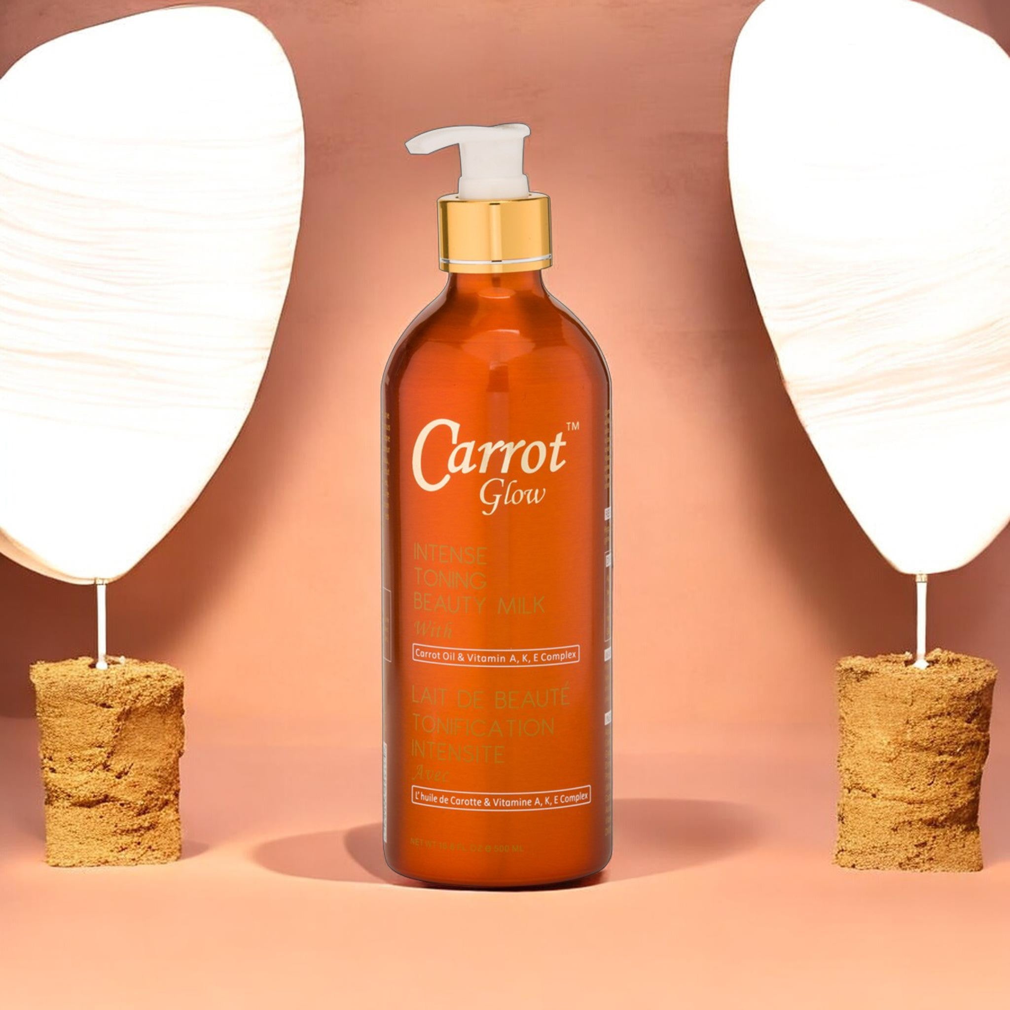 Carrot Glow Intense Toning Beauty Body Milk 16.8oz / 500ml