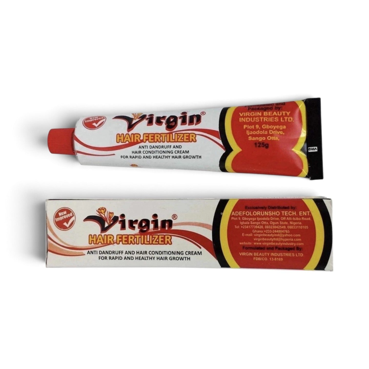 2-Pack Virgin Hair Fertilizer Anti-Dandruff and Hair Conditioning Cream 4 oz.
