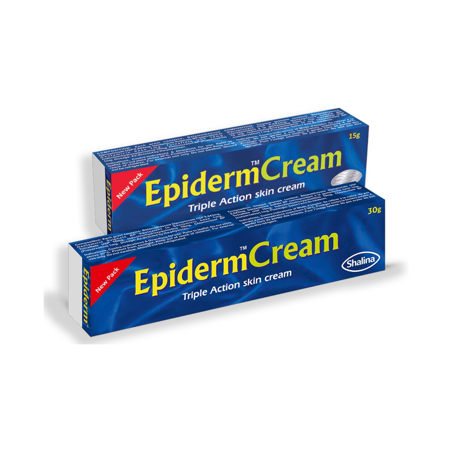 2-PK EpidermCream Triple Fast Action Skin Cream Tubes - 30g