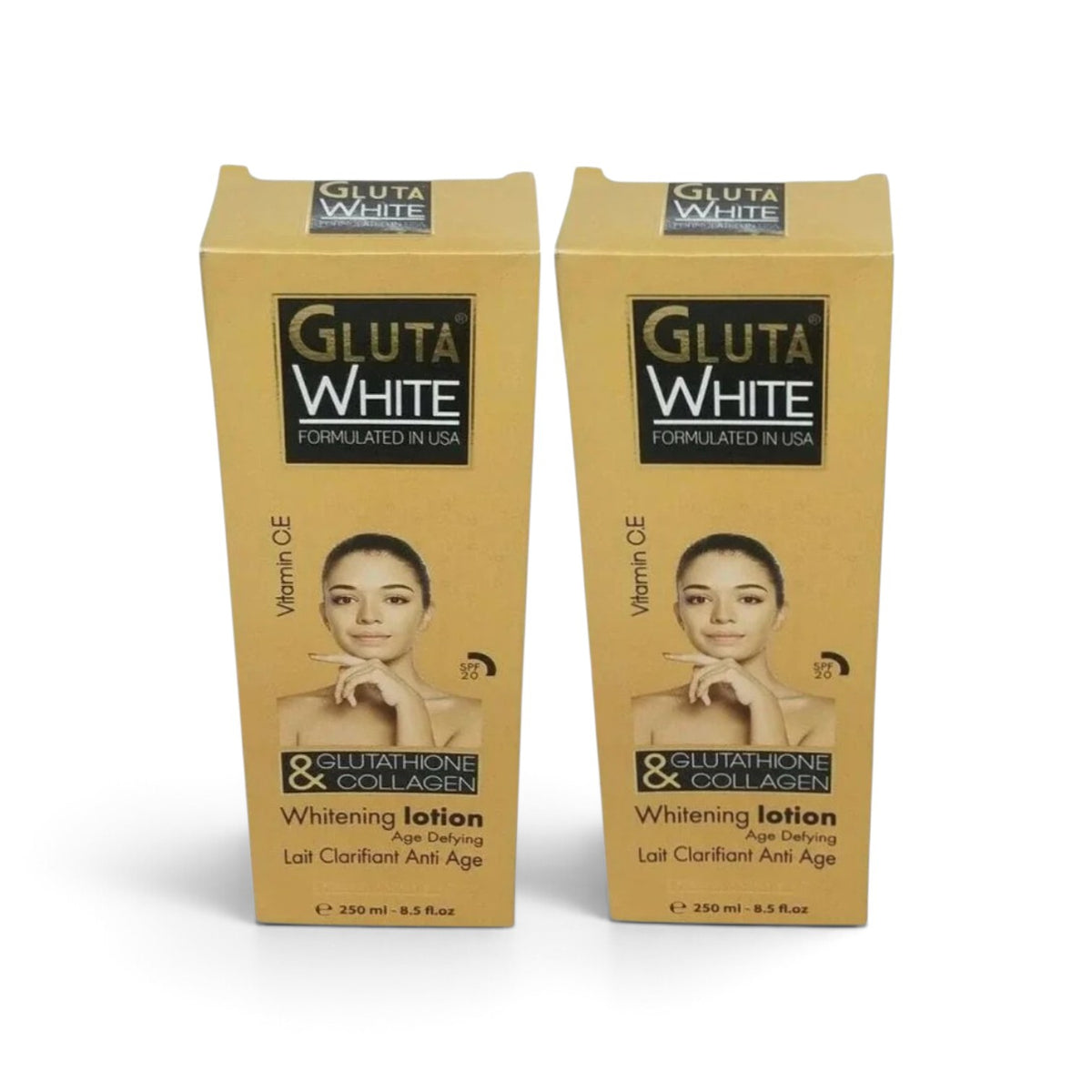 2-Pack Gluta White Lotion | Hydrating Collagen Body Lotion 250ml / 8.5 oz.