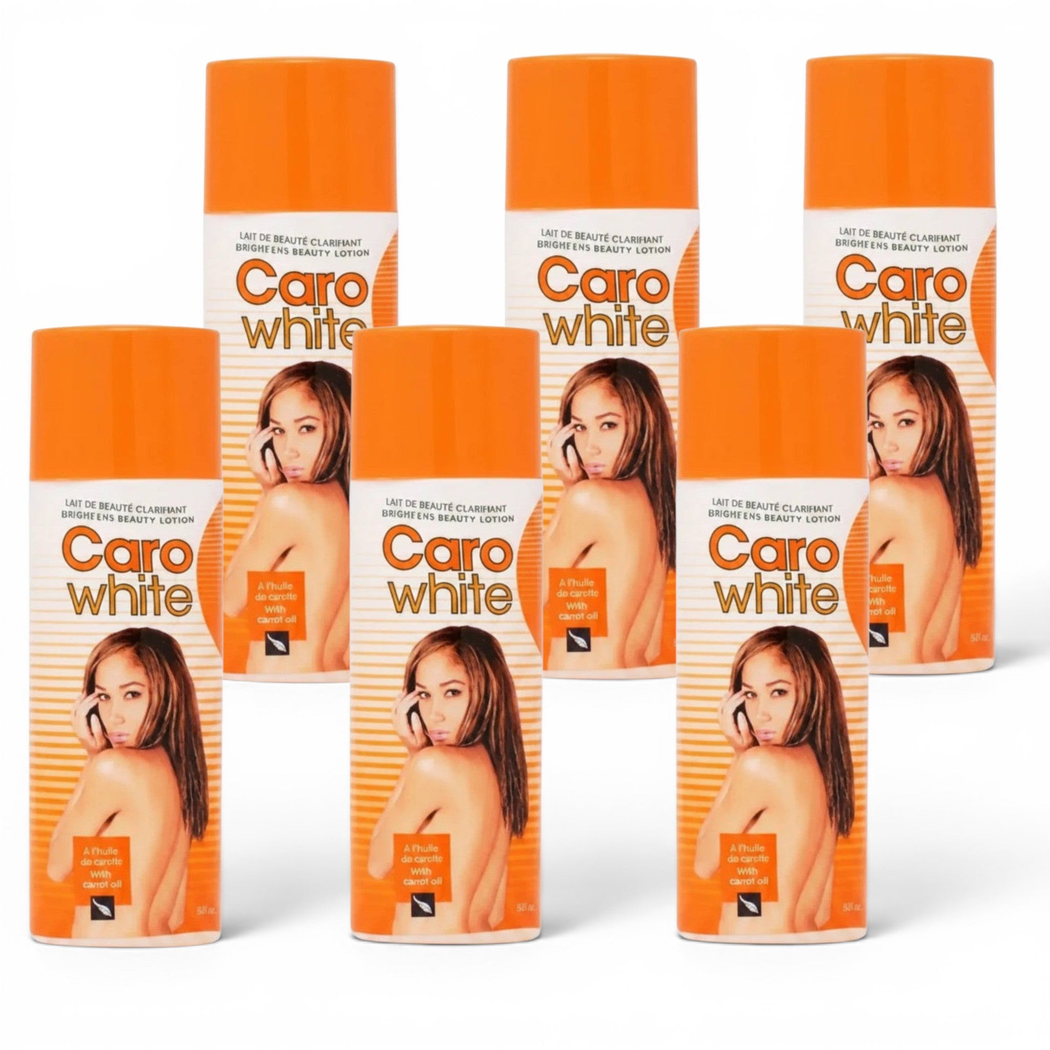 6-PK Caro White Clarifying Lightening Body Lotion with Carrot Oil - 500ml