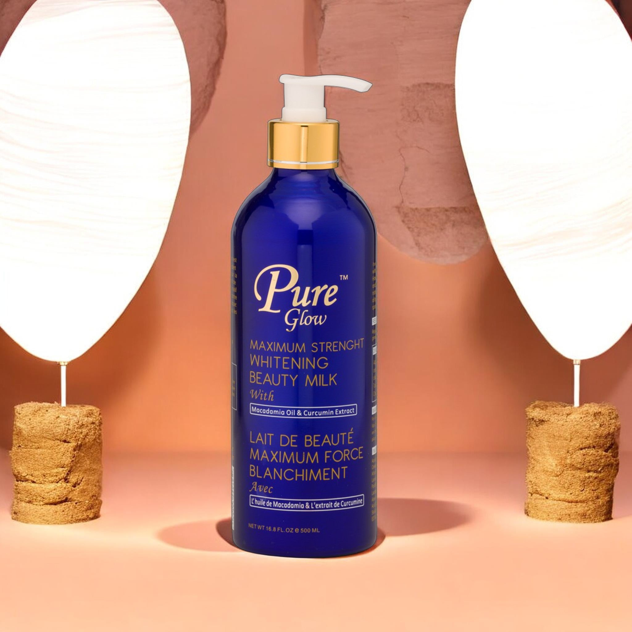 Pure Glow Maximum Strength Whitening Beauty Body Milk 16.8oz / 500ml