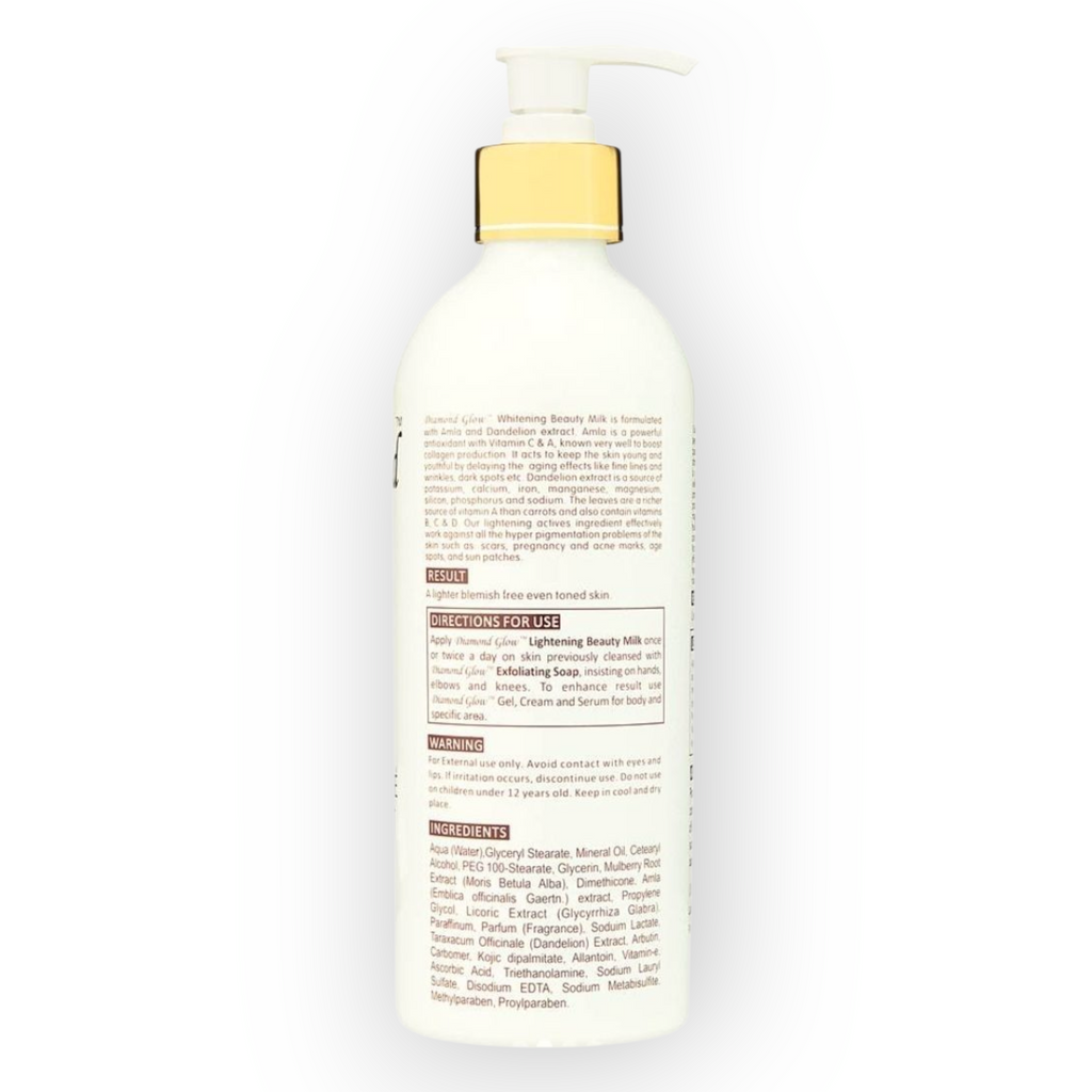 Diamond Glow Elegant Whitening Beauty Body Milk 16.8oz / 500ml