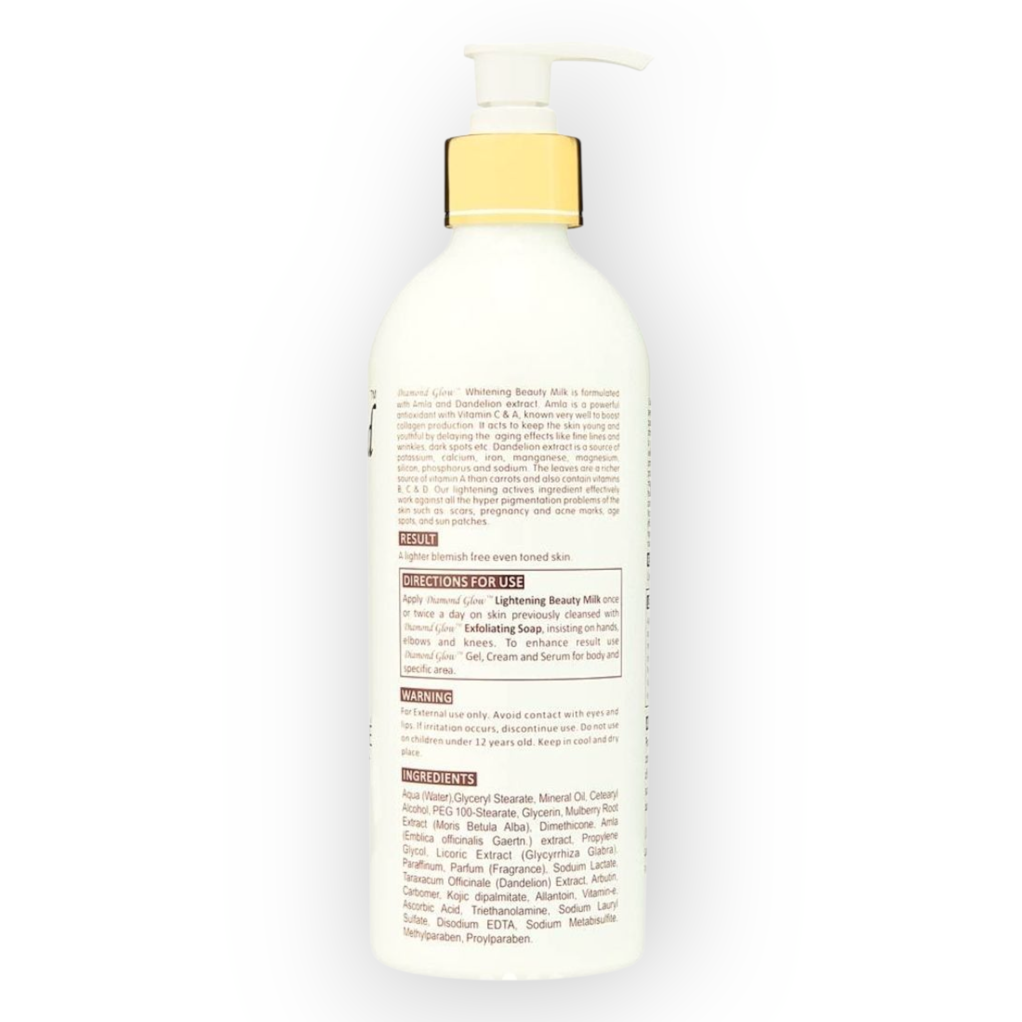Diamond Glow Elegant Whitening Beauty Body Milk 16.8oz / 500ml