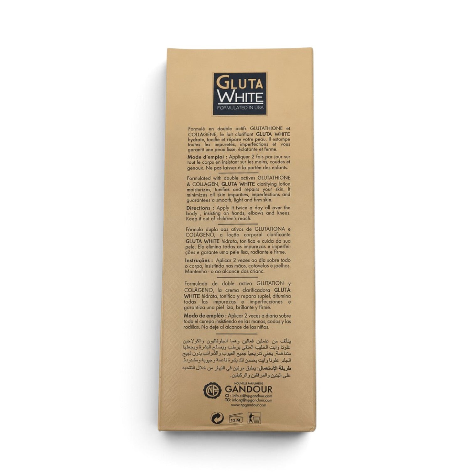 2-Pack Gluta White Lotion | Hydrating Collagen Body Lotion 250ml / 8.5 oz.