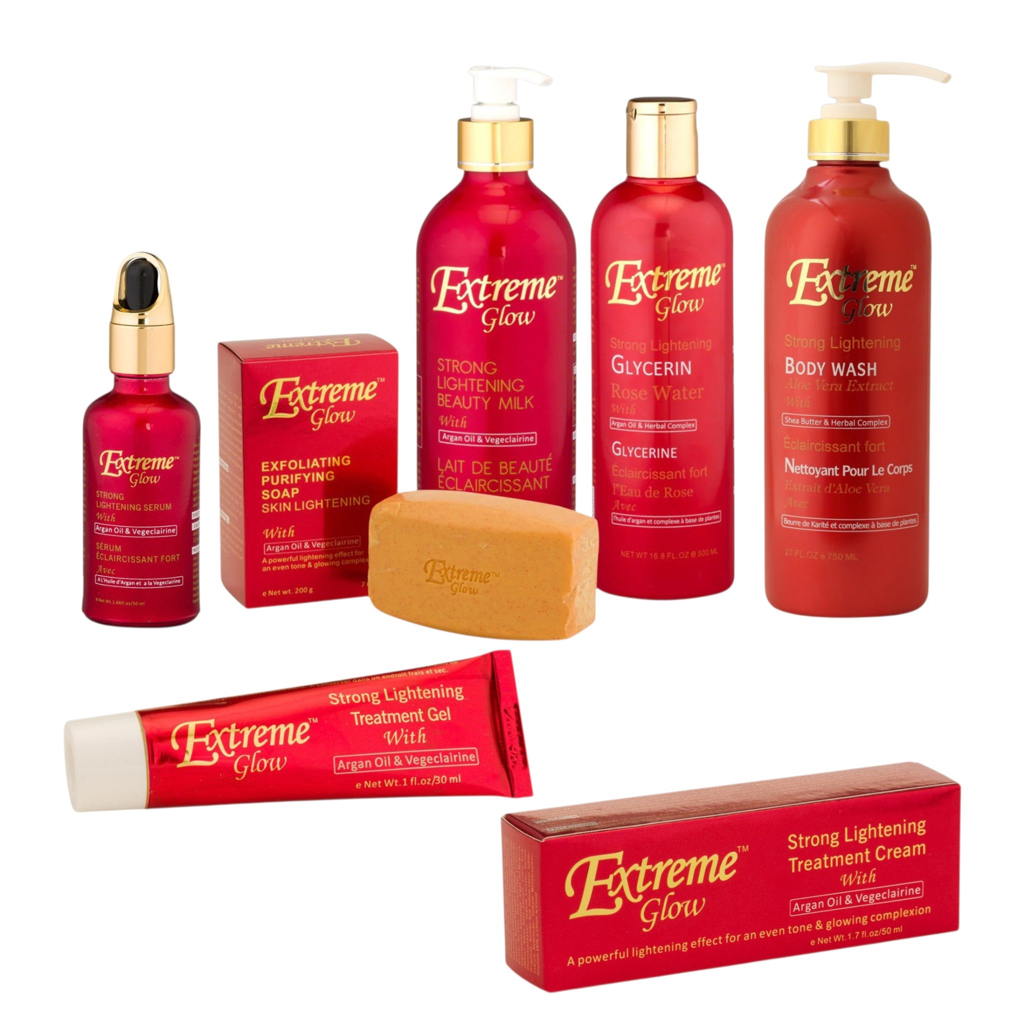 7-PC Extreme Glow Strong Lightening Beauty Skincare Set