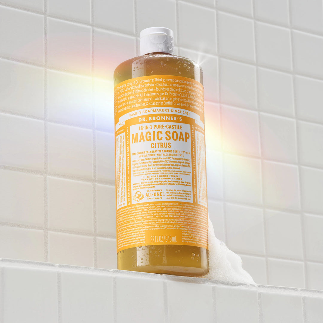 Dr Bronner's 18-in-1 Pure-Castile Magic Citrus Liquid Soap 32 oz.