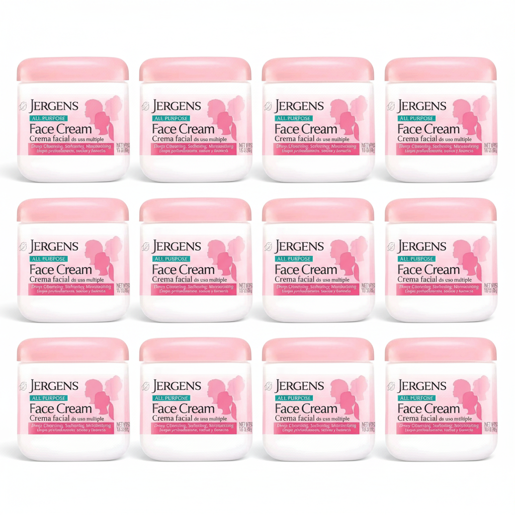 12-Pack Jergens All-Purpose Face Cream Moisturizer - 15 oz.