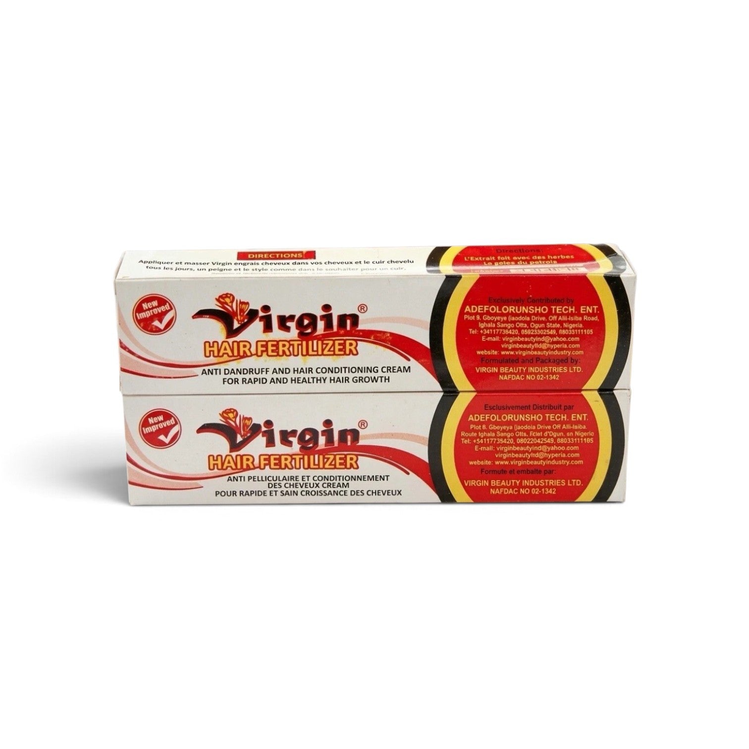 2-Pack Virgin Hair Fertilizer Anti-Dandruff and Hair Conditioning Cream 4 oz.