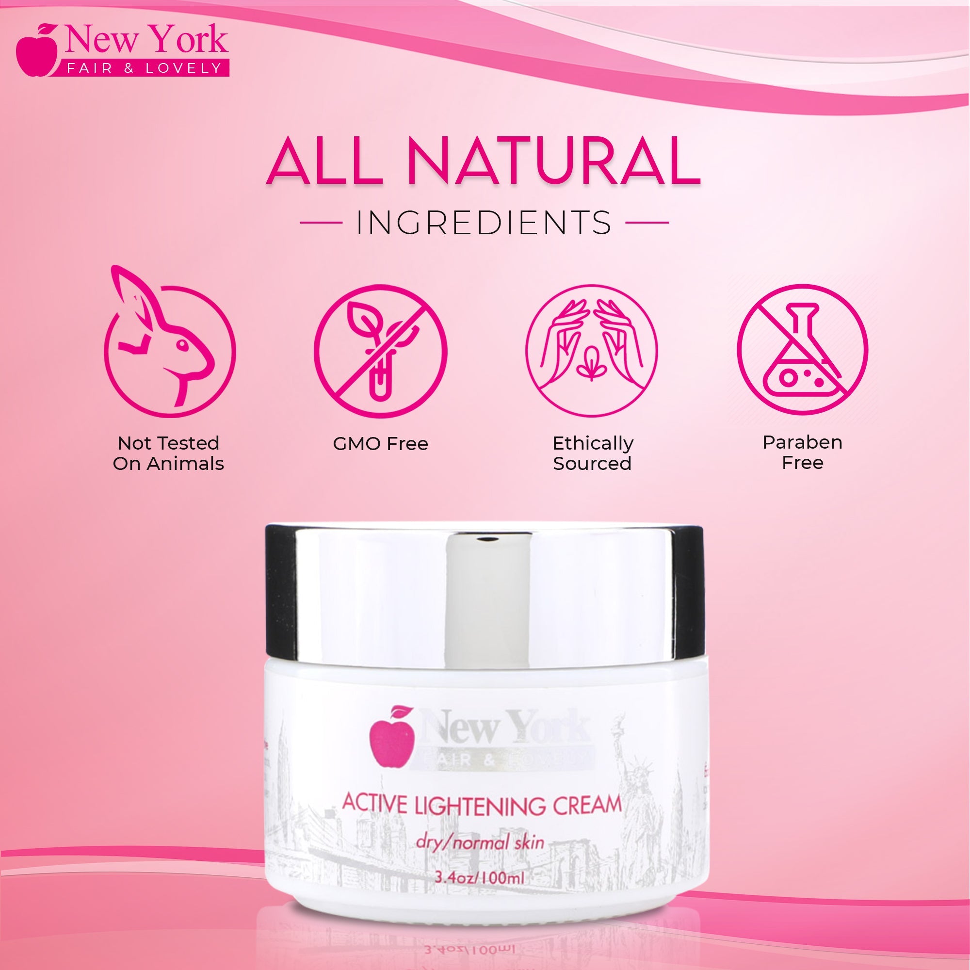 New York Fair & Lovely Active Brightening Cream 100ml / 3.4 fl oz