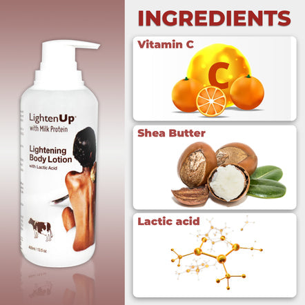 LightenUp Milk Protein Active Brightening Body Lotion 400ml / 13.5 fl oz