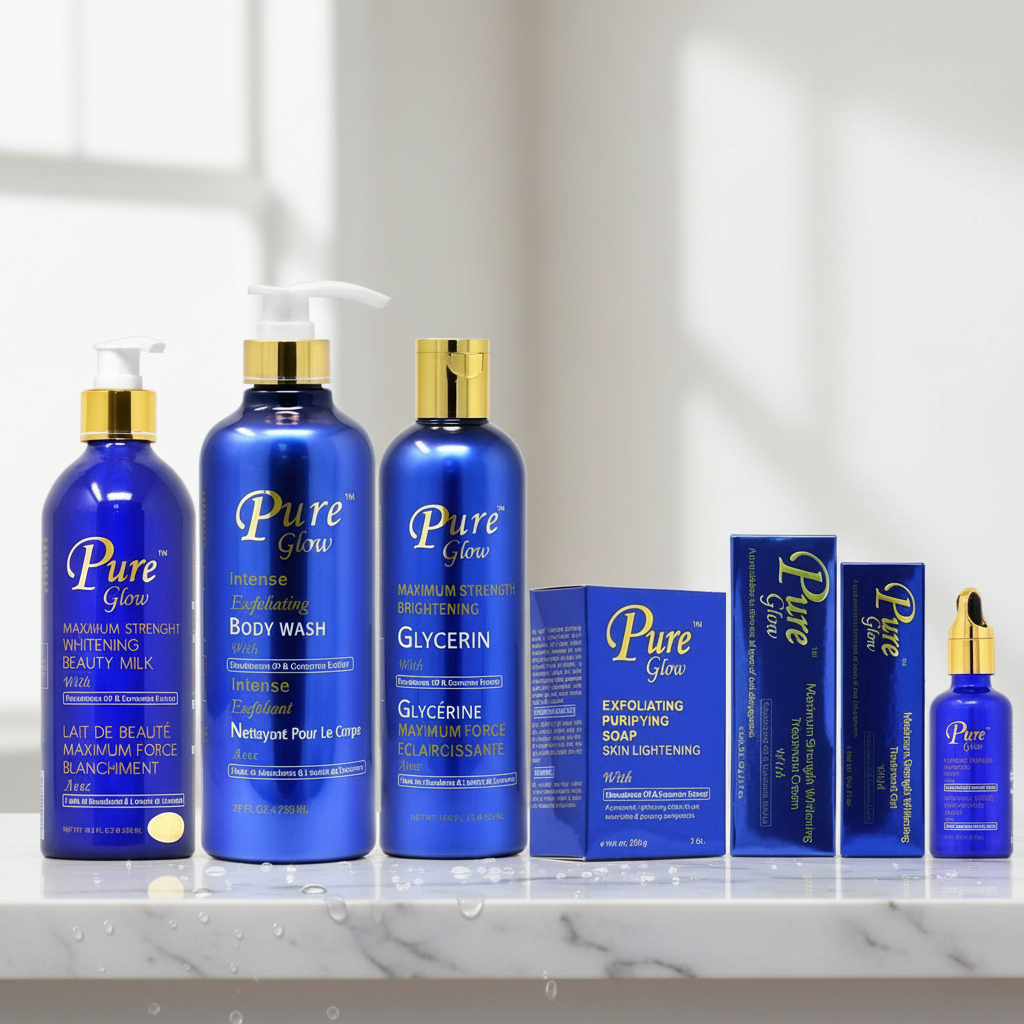 7-Piece Set of Pure Glow Maximum Strength Beauty Skincare