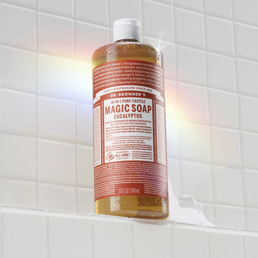 Dr Bronner's 18-in-1 Pure-Castile Magic Eucalyptus Liquid Soap 32 oz.