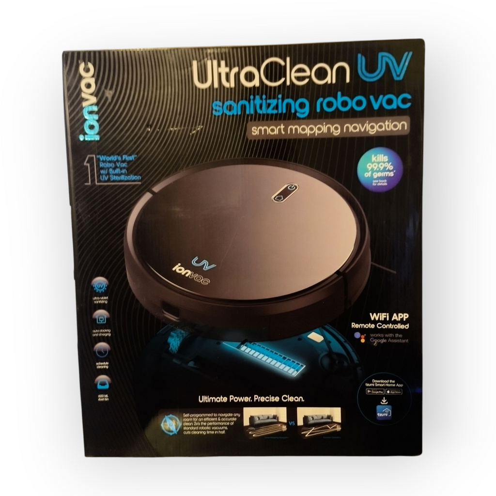 Tzumi - ionvacUV UltraClean Robovac With Smart Mapping and Sanitizing UV Light - Black