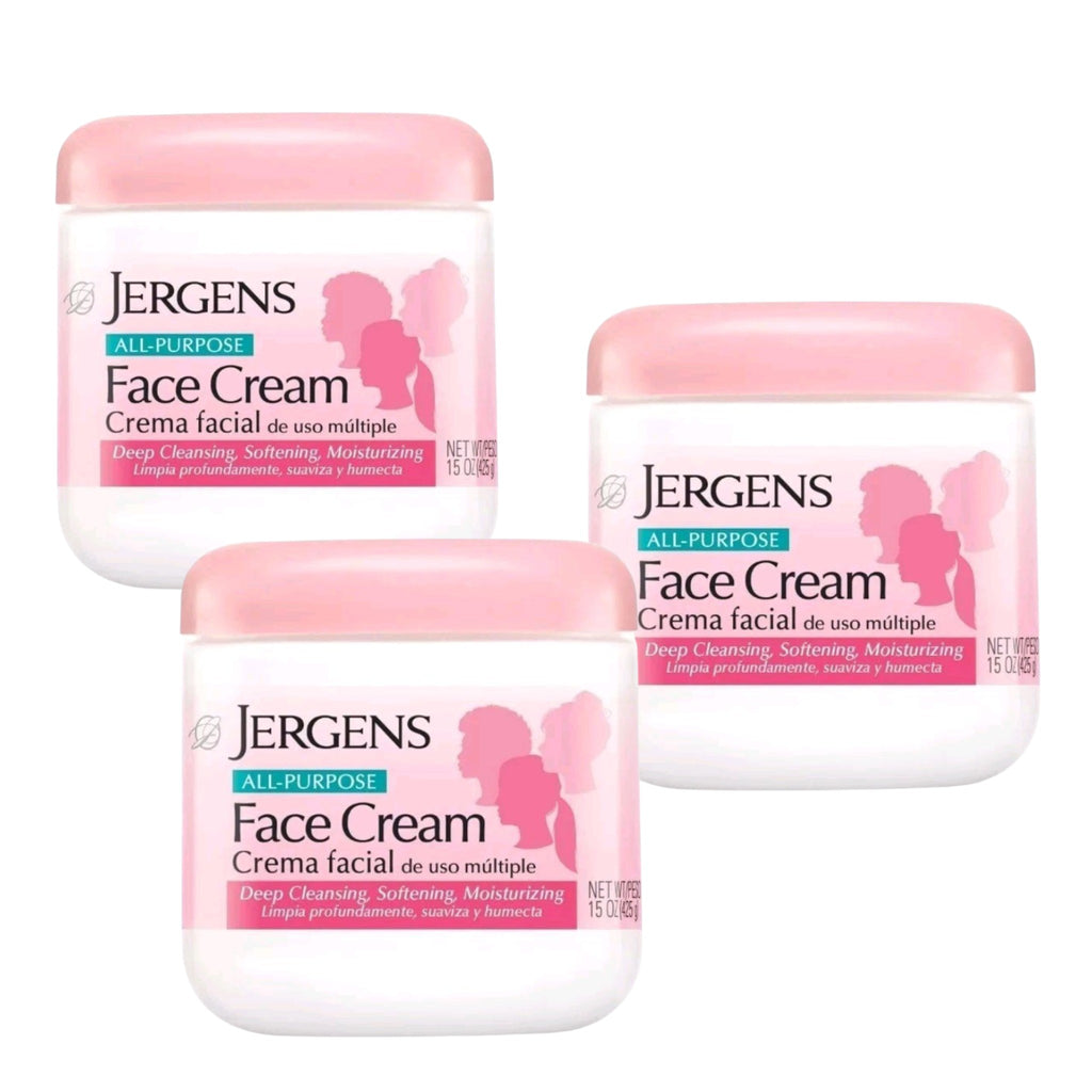 3-Pack Jergens All-Purpose Face Cream Moisturizer - 15 oz.