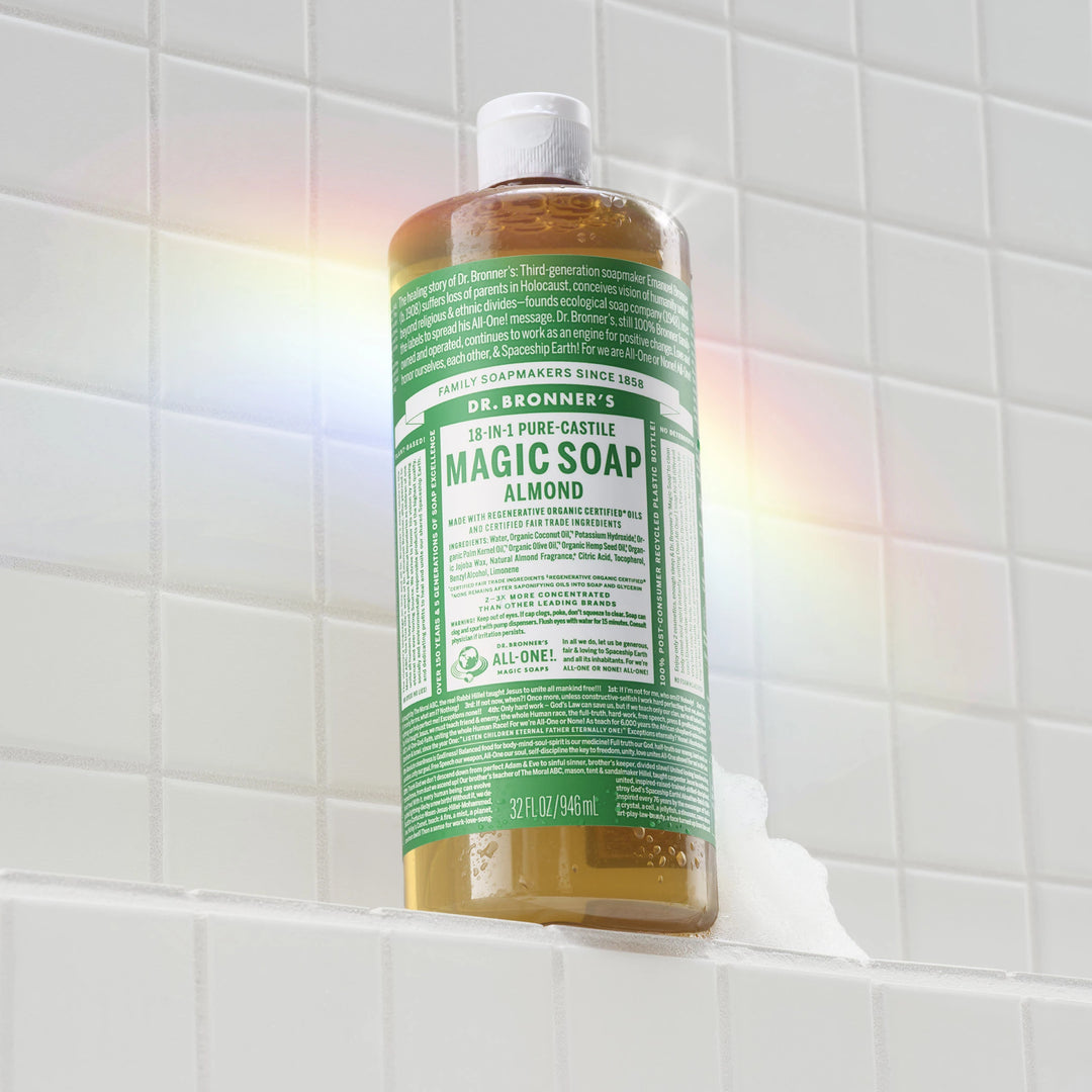 Dr Bronner's 18-in-1 Pure-Castile Magic Almond Liquid Soap 32 oz.