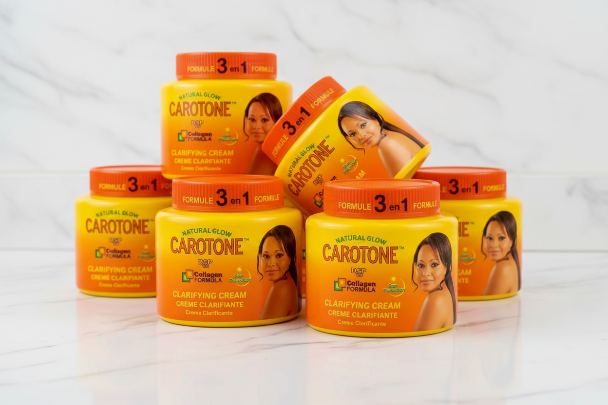 6-Pack Carotone Clarifying Cream Brighten Skin, Reduce Spots & Eventone 550ml / 18.6 oz (JUMBO SIZE)