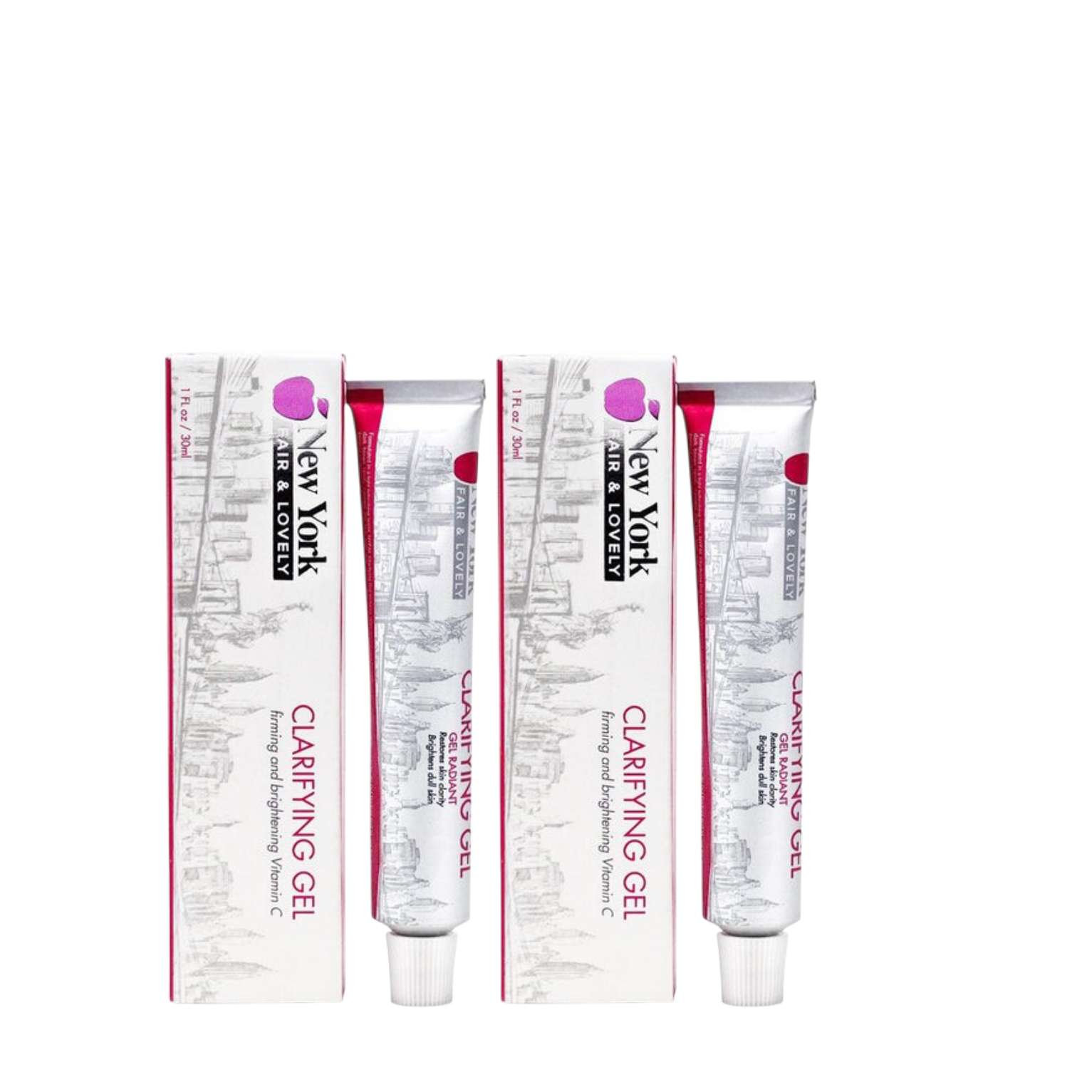 2-PK New York Fair & Lovely Firming and Brightening Clarifying Gel with Vitamin C - 1oz / 30ml