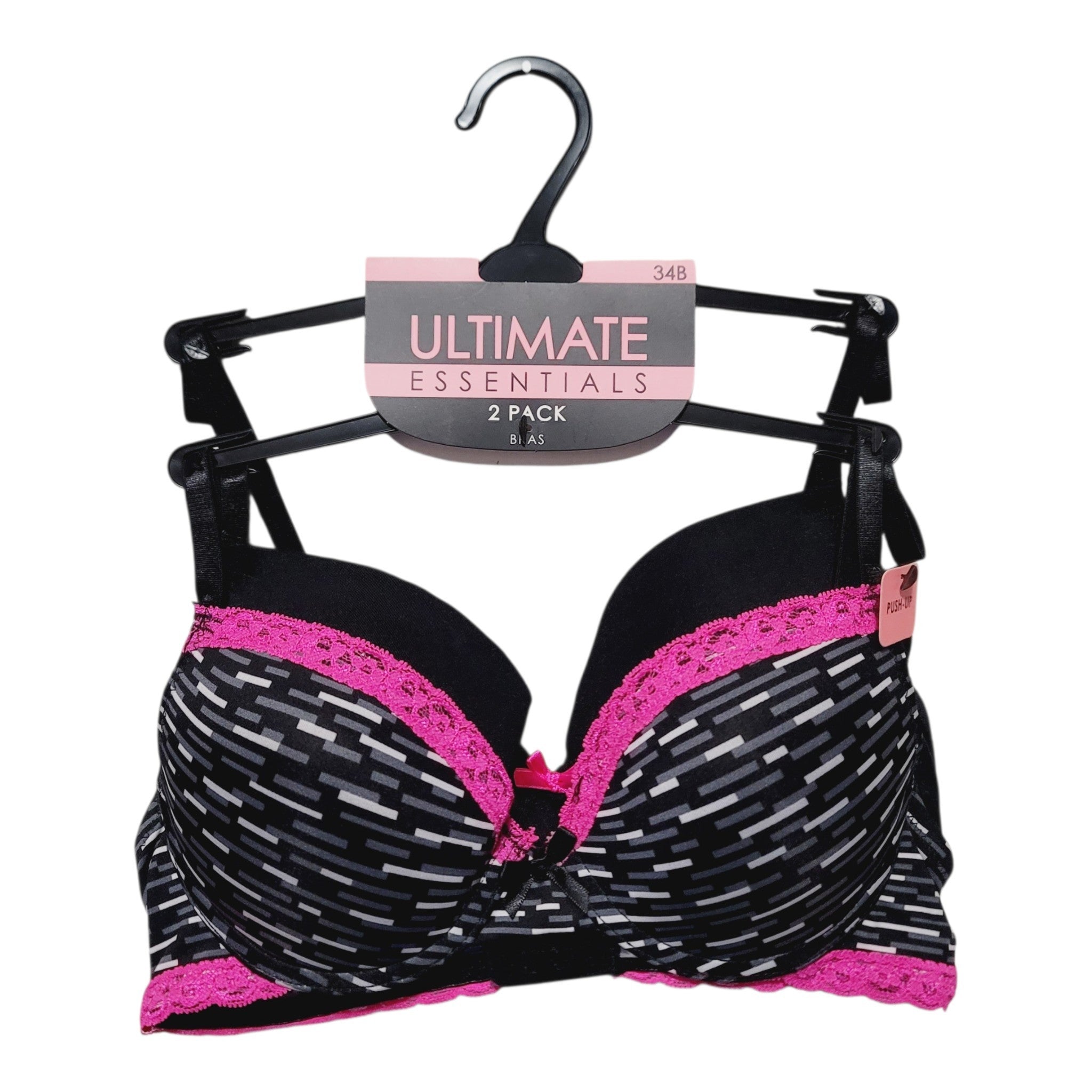 2-Pack Ultimate Essential Push-Up Bra Size - 34B