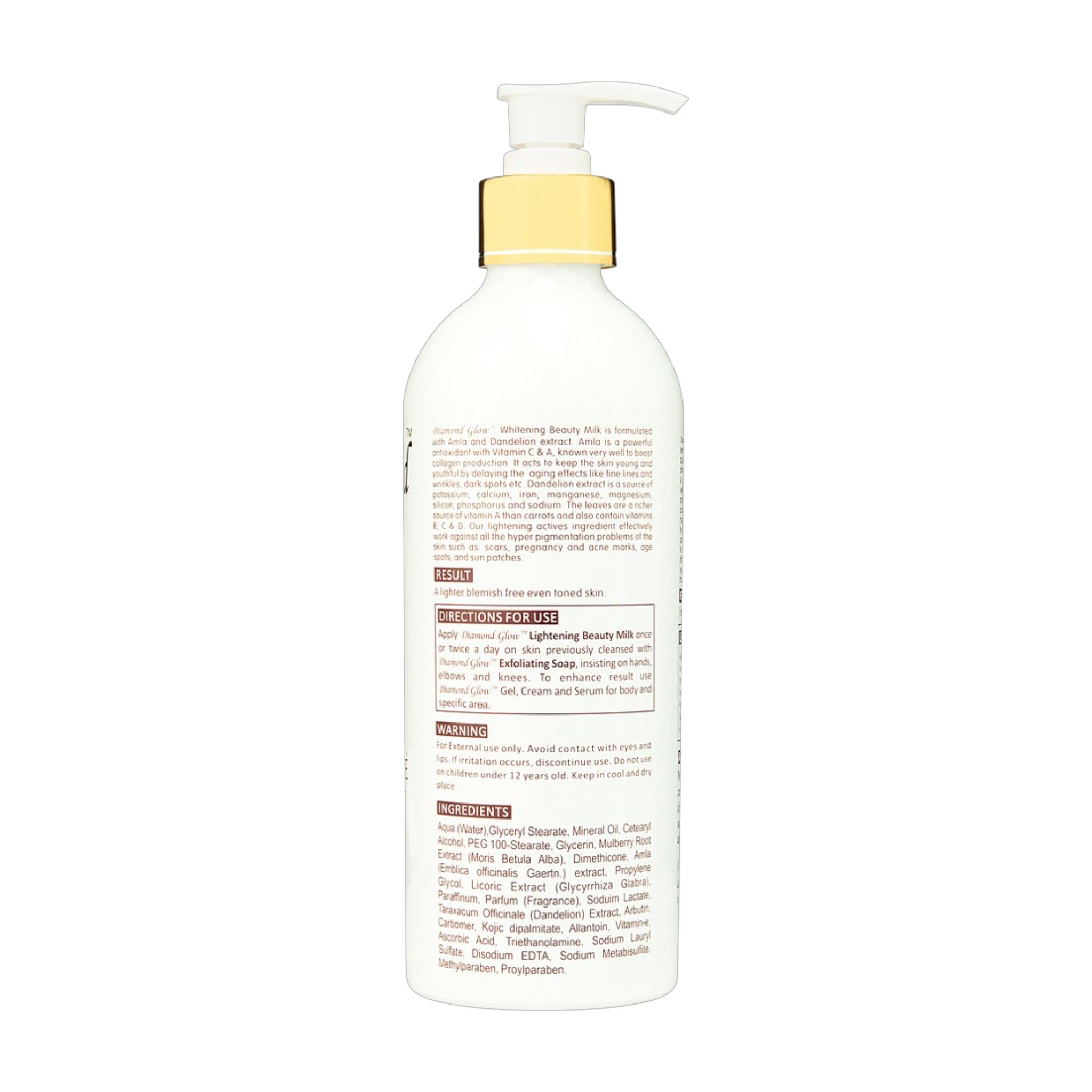 Diamond Glow Elegant Whitening Beauty Milk 16.8oz / 500ml