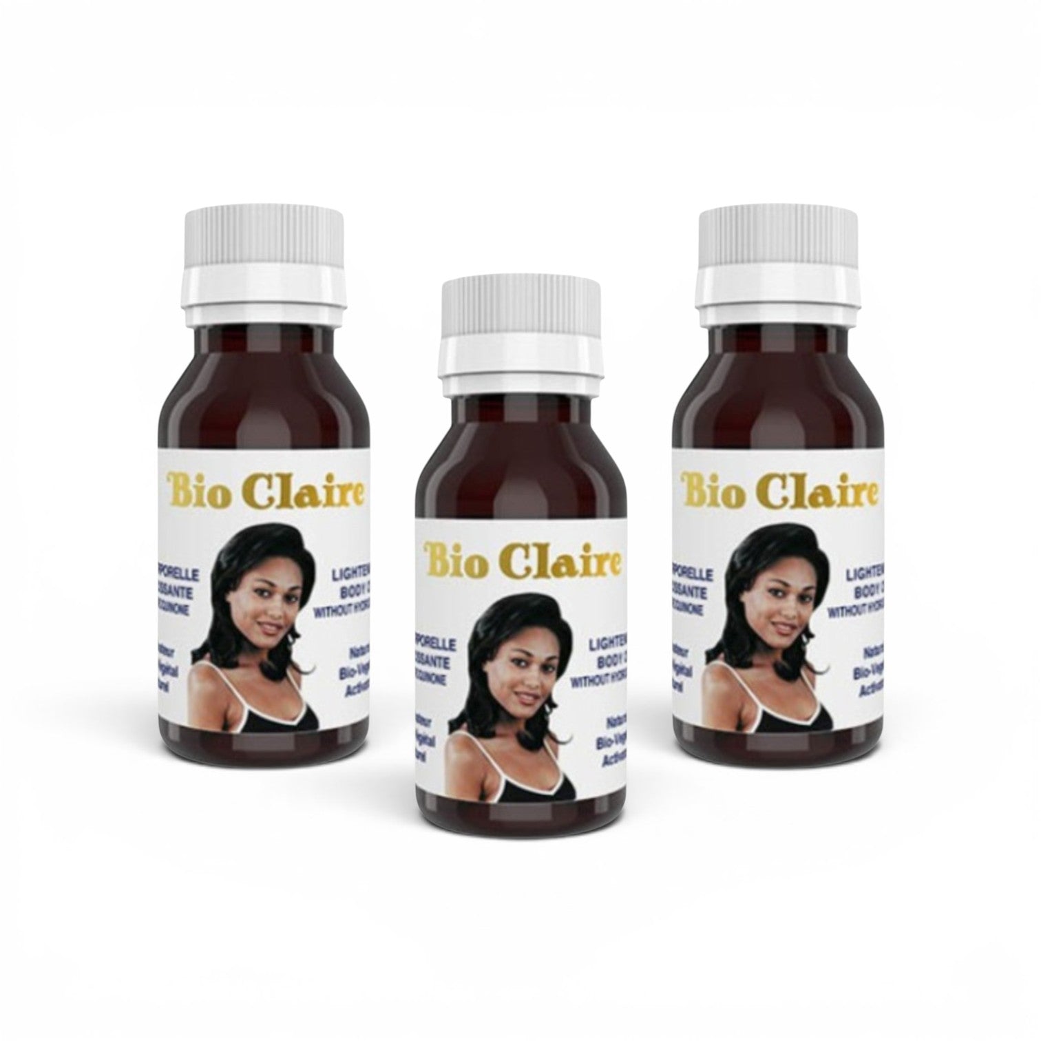 3-Pack Bio Claire Lightening Body Oil Without Hydroquinone 60ml