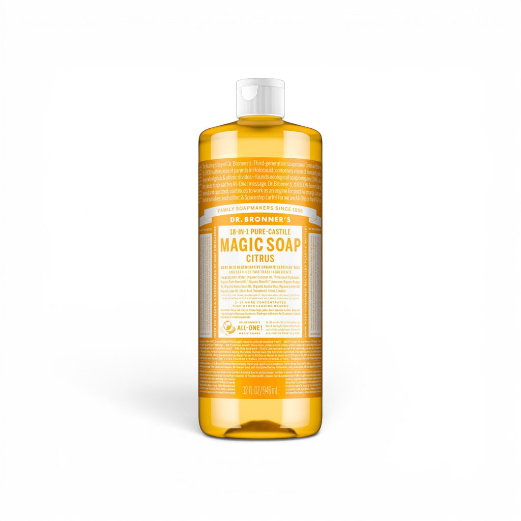 Dr Bronner's 18-in-1 Pure-Castile Magic Citrus Liquid Soap 32 oz.