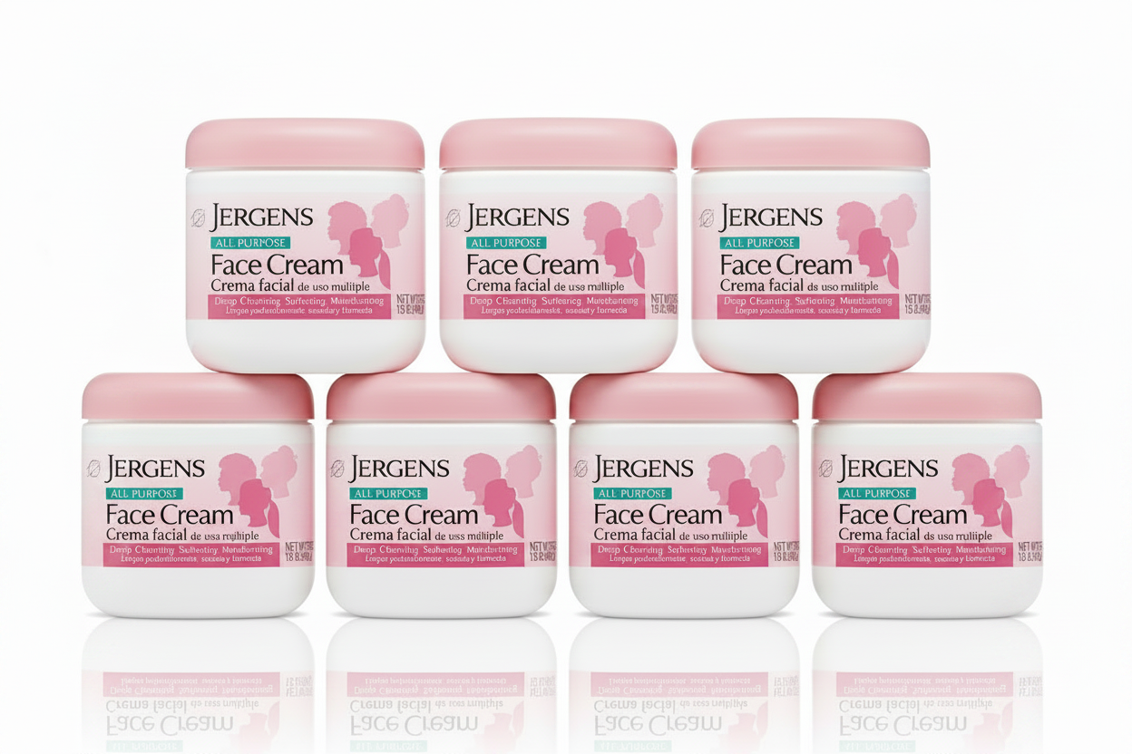 7-Piece Jergens All-Purpose Face Cream Moisturizer - 15oz.