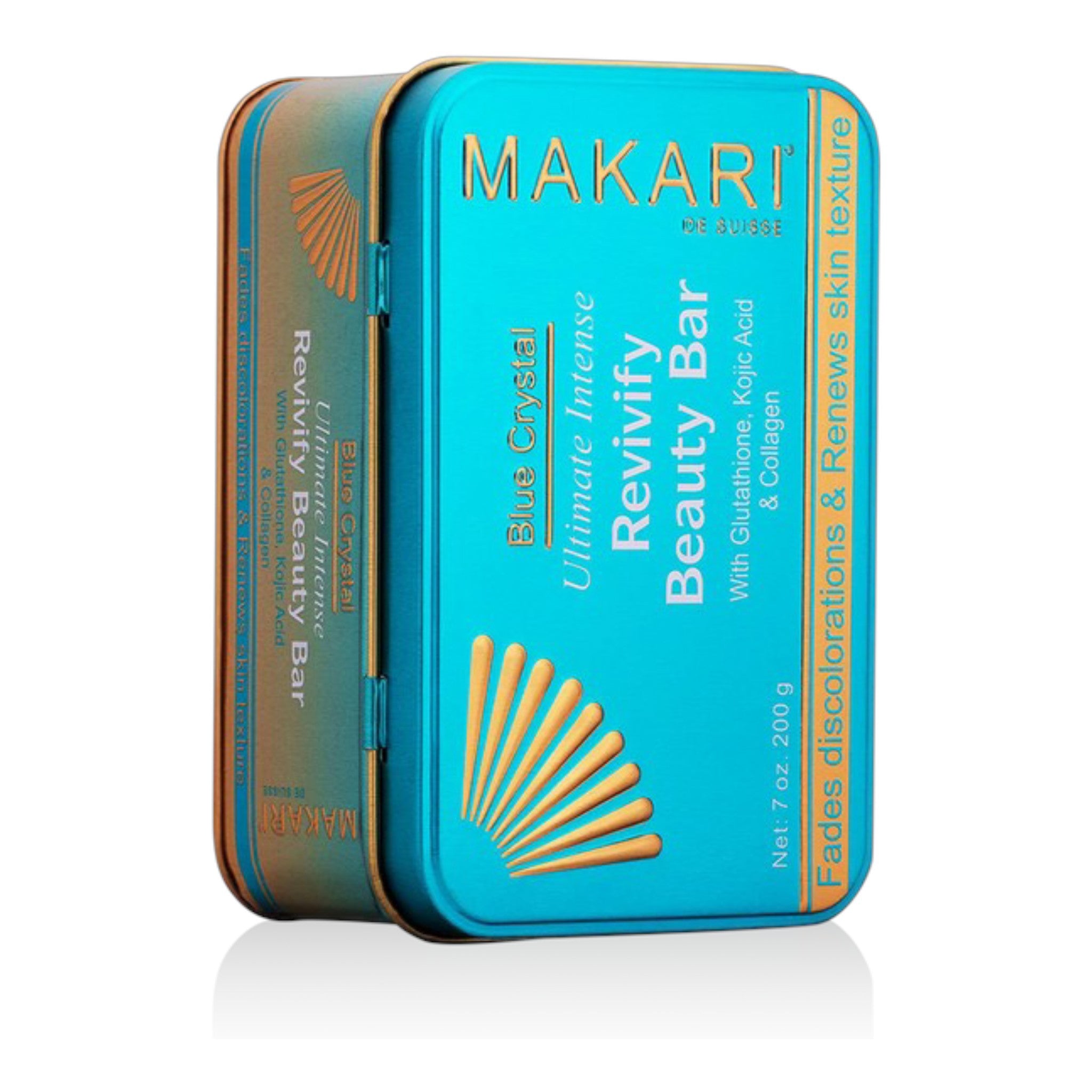 MAKARI BLUE CRYSTAL REVIVIFY MULTI FUNCTION BEAUTY BAR SOAP 7 Oz.