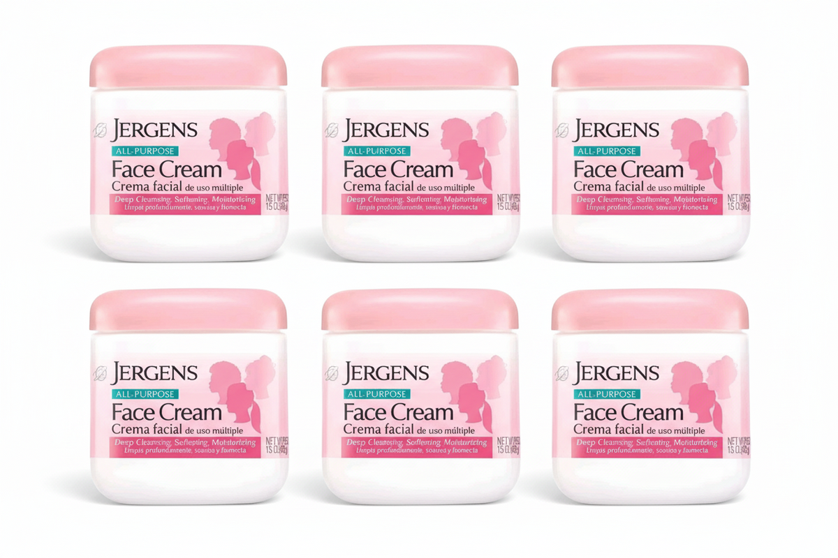 6-Piece Jergens All-Purpose Face Cream Moisturizer - 15oz.