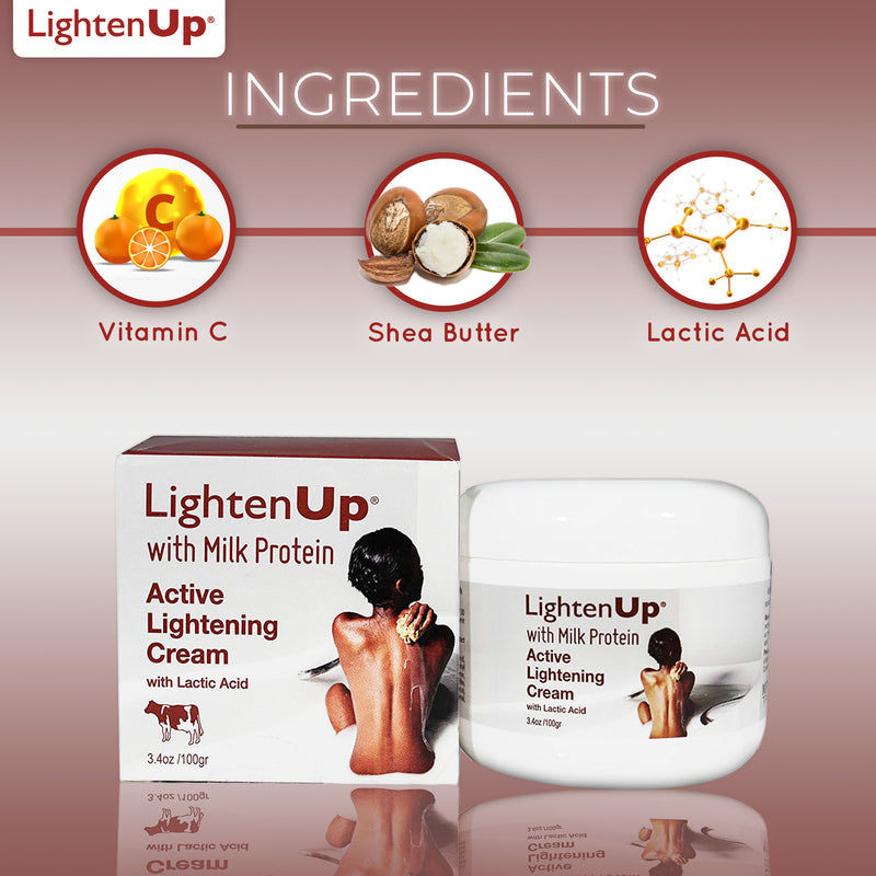 LightenUp with Milk Protein Lactic Acid Active Brightening Cream - 100 / 3.5 Oz