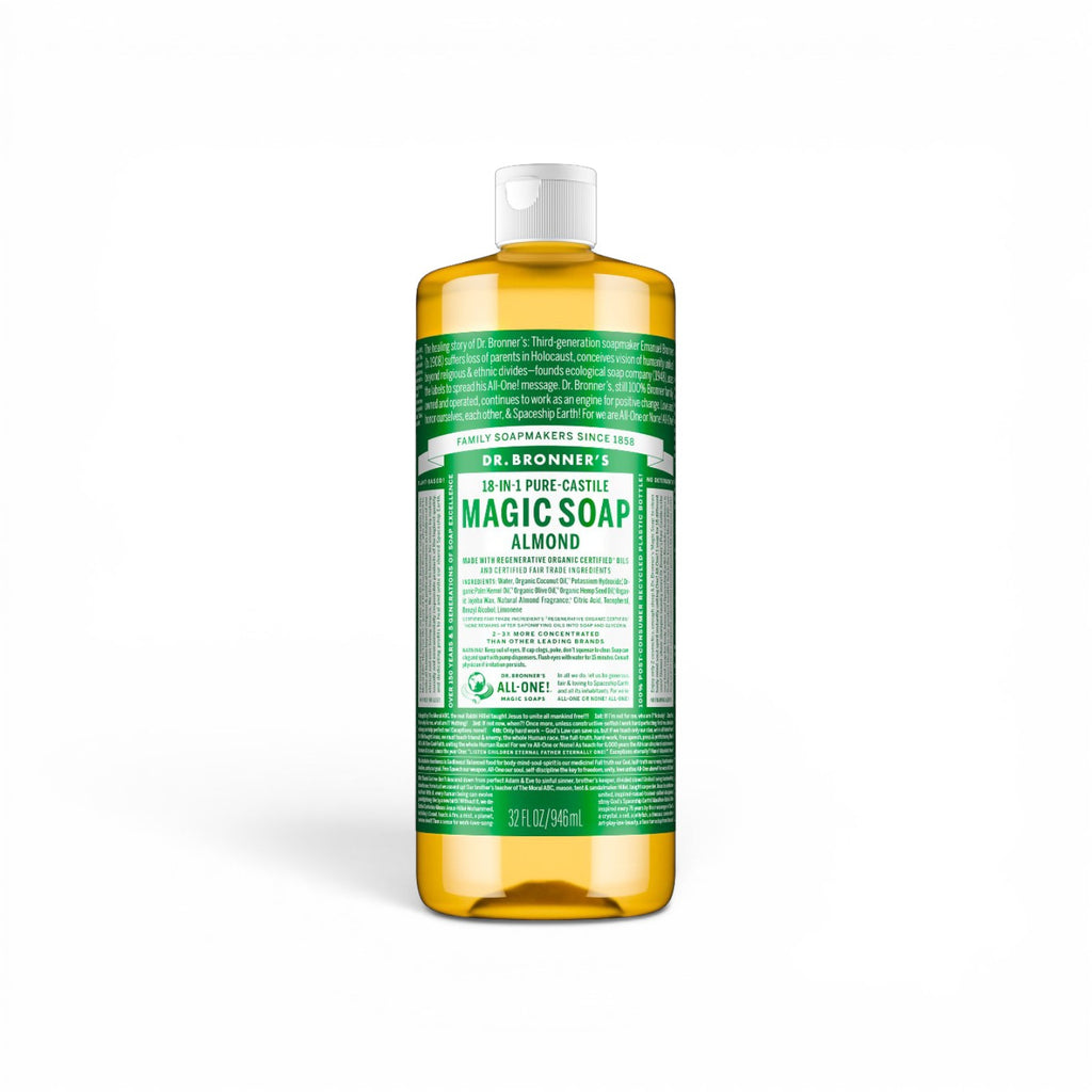 Dr Bronner's 18-in-1 Pure-Castile Magic Almond Liquid Soap 32 oz.