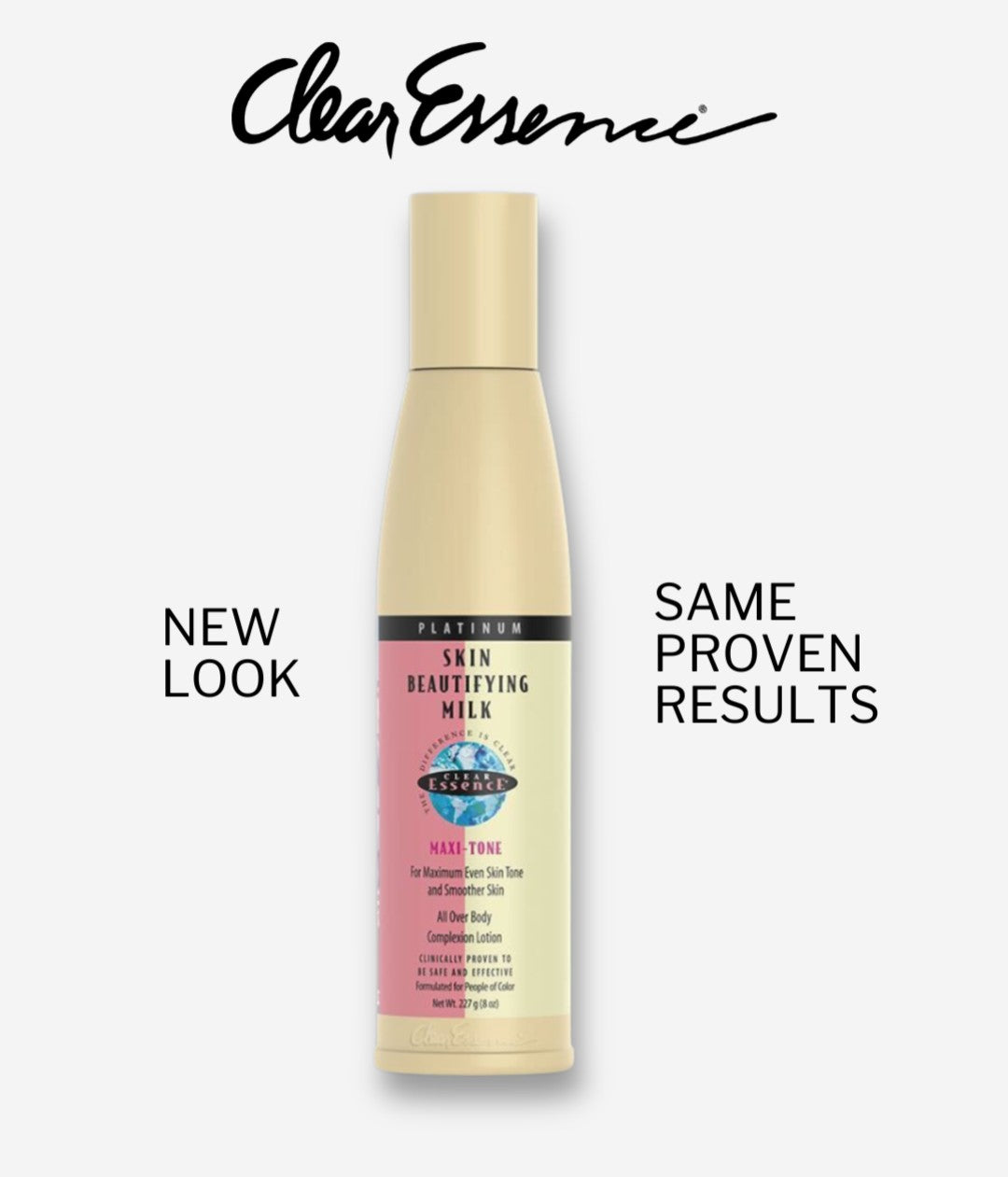 2-PK NEW LOOK Clear Essence Maxi-Tone Skin Beautifying Milk - 8oz.
