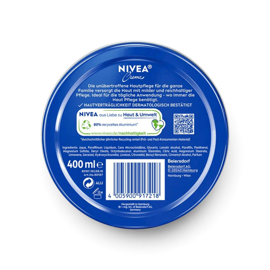 4-PACK NIVEA Authentic German Moisturizing Cream - 400ml / 13.5 Oz.