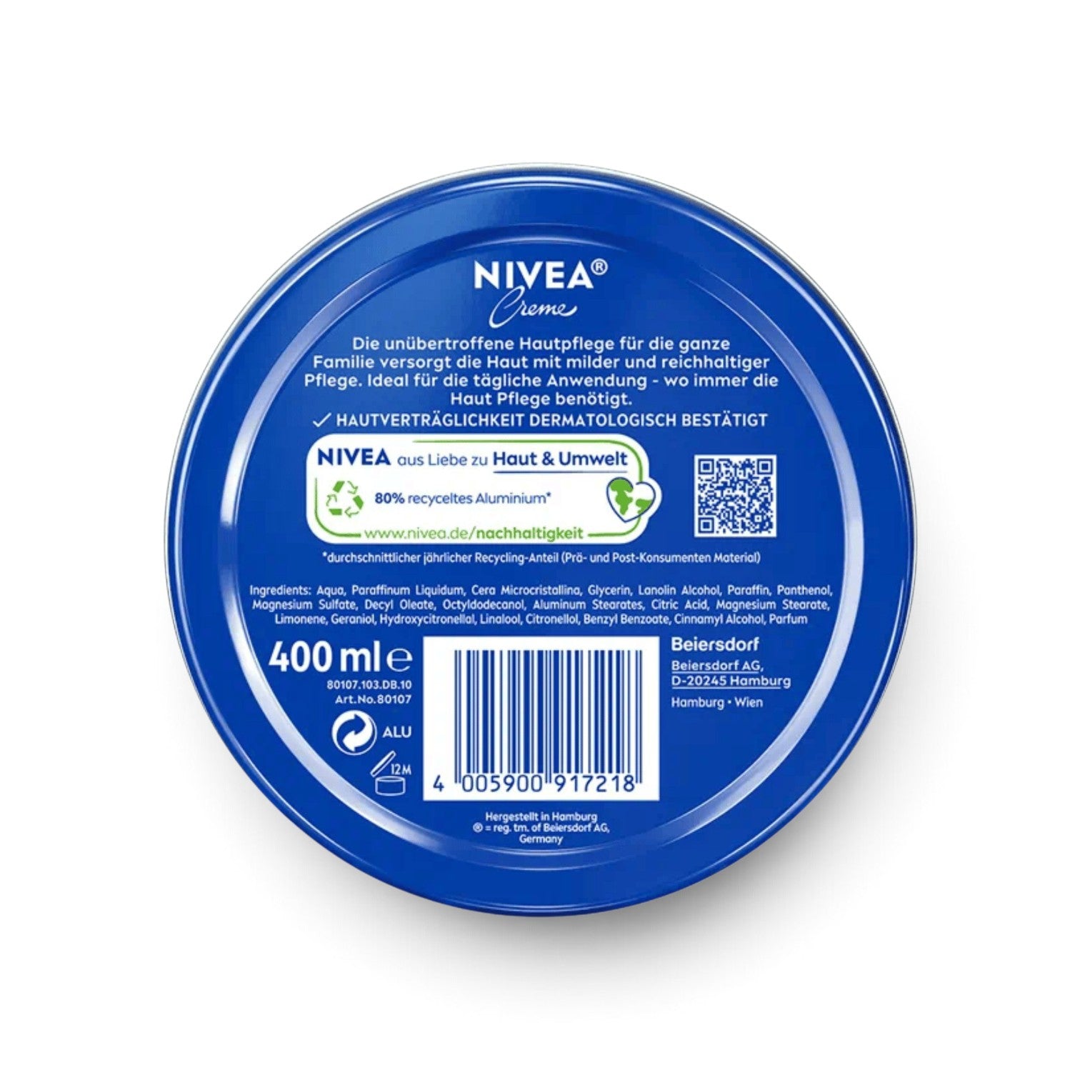 4-PACK NIVEA Authentic German Moisturizing Cream - 400ml / 13.5 Oz.