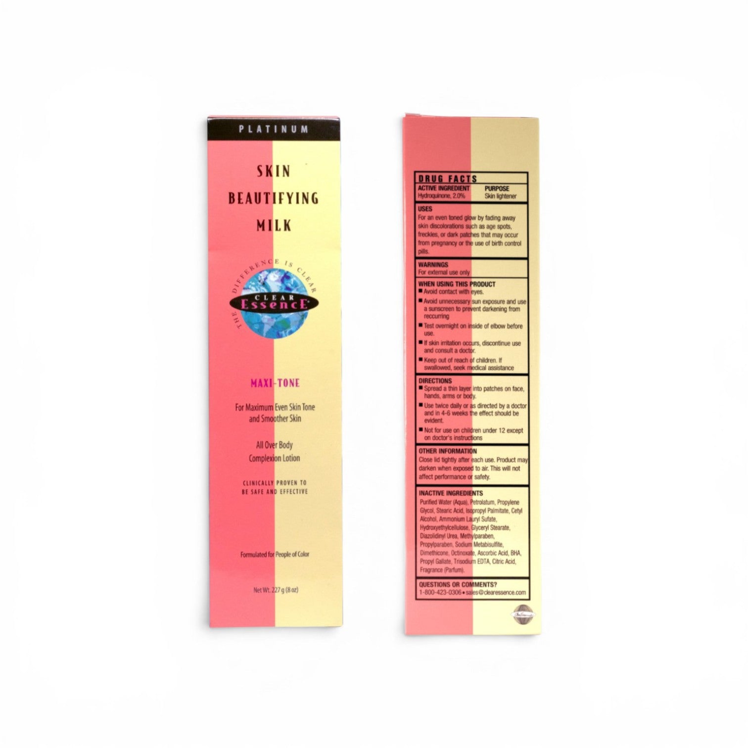 NEW LOOK Clear Essence Maxi-Tone Skin Beautifying Milk - 8oz.