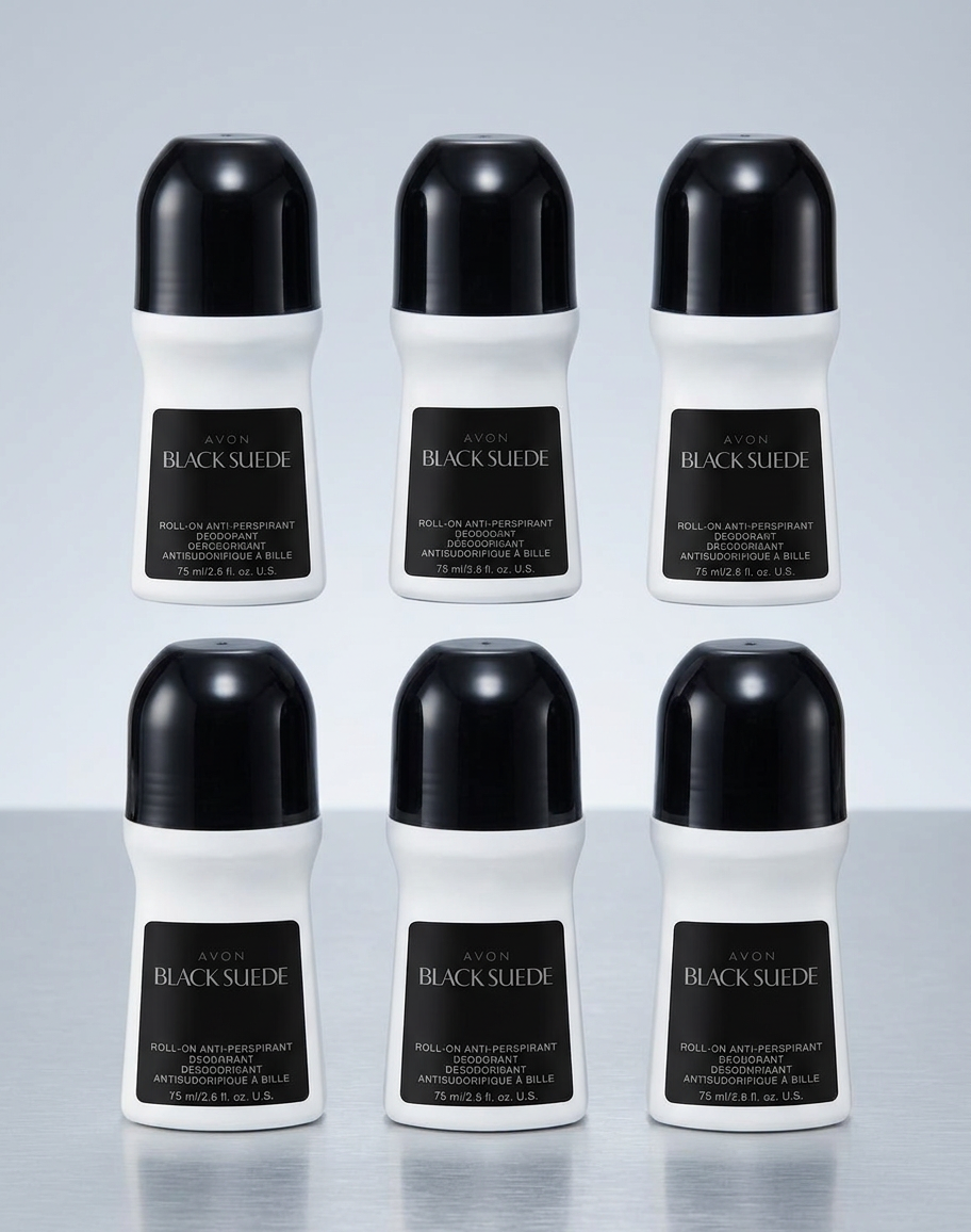 Avon Black Suede Roll-On Antiperspirant Deodorant 2.6 Oz.