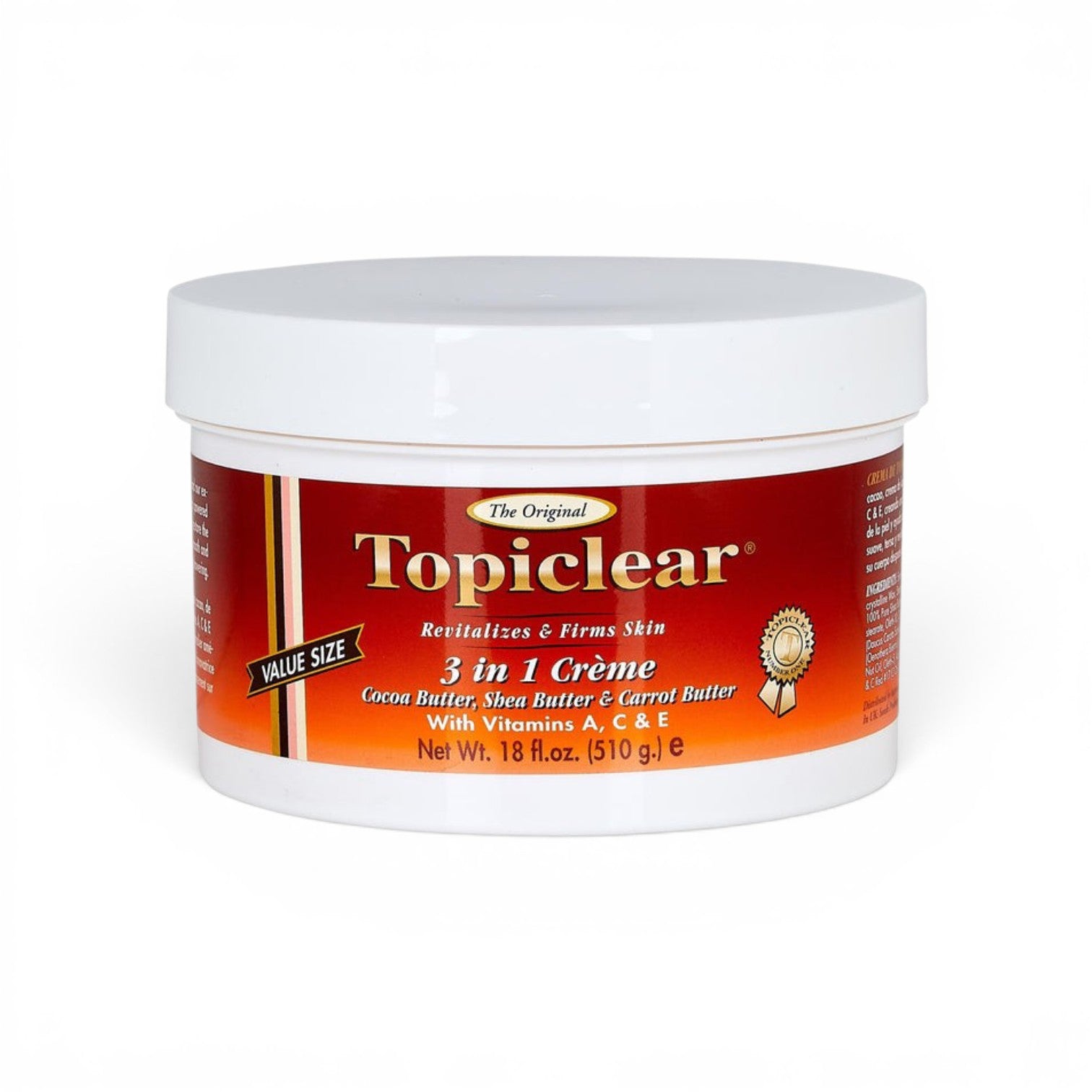 Topiclear 3-IN-1 Cocoa Butter, Shea Butter & Carrot Butter Cream Jar - 18oz