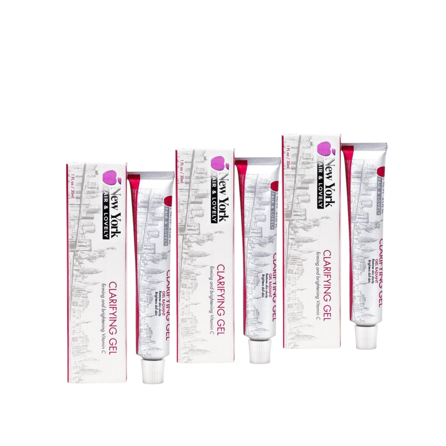 3-PK New York Fair & Lovely Firming and Brightening Clarifying Gel with Vitamin C - 1oz / 30ml