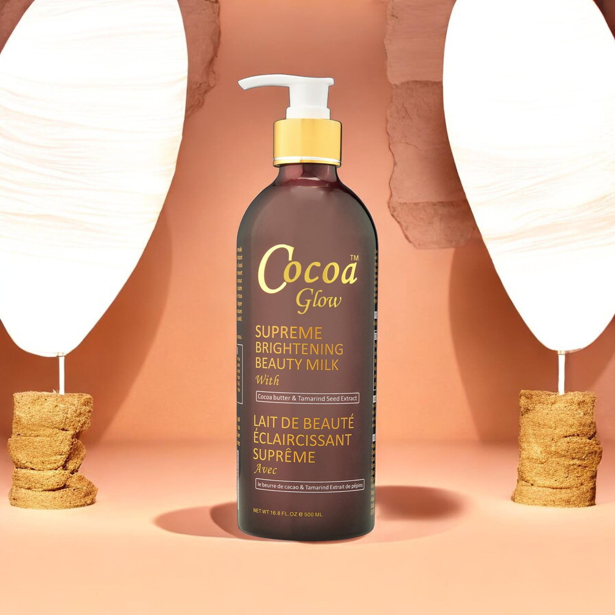 Cocoa Glow Supreme Brightening Beauty Body Milk 16.8oz / 500ml