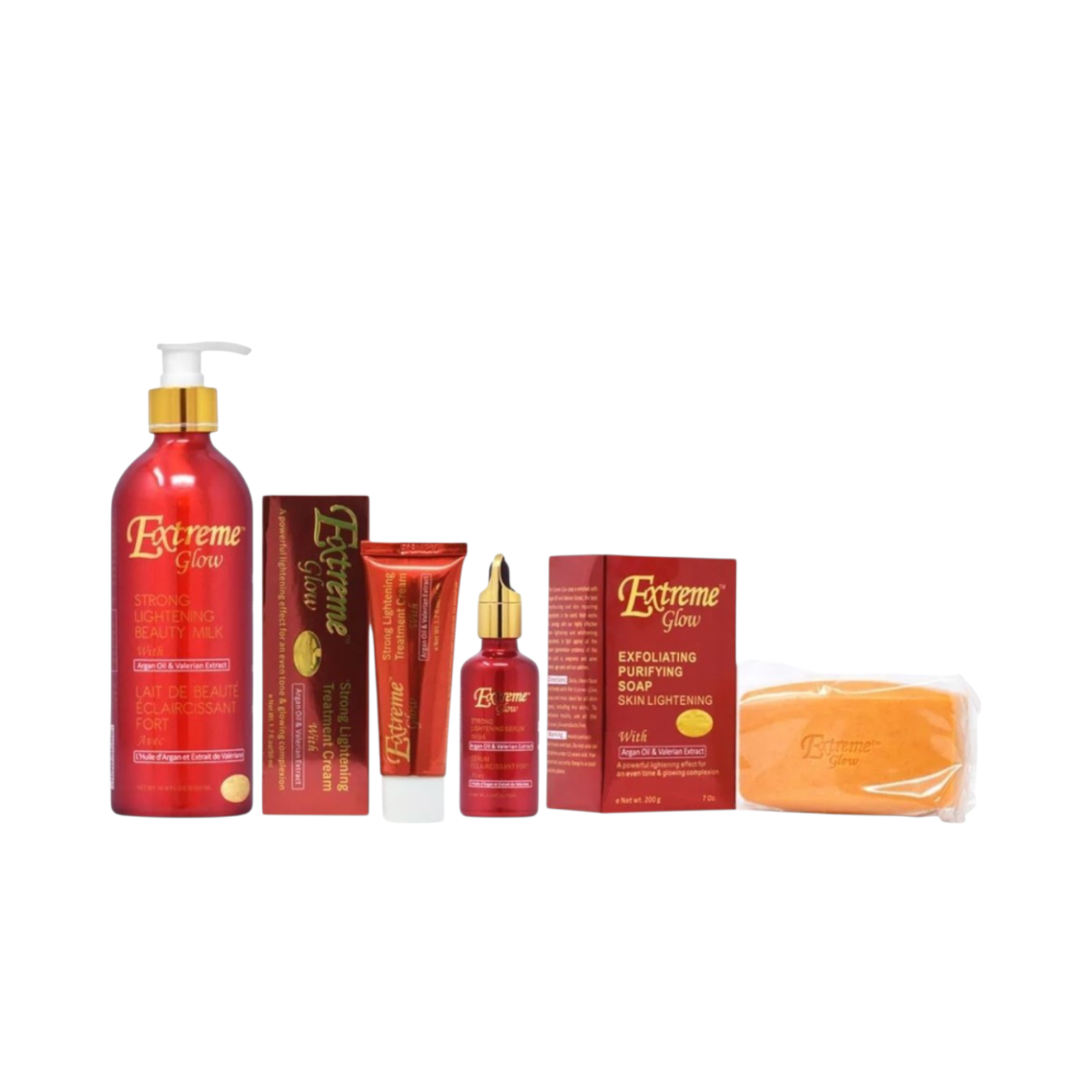 4-Piece Extreme Glow Strong Lightening Skincare Set