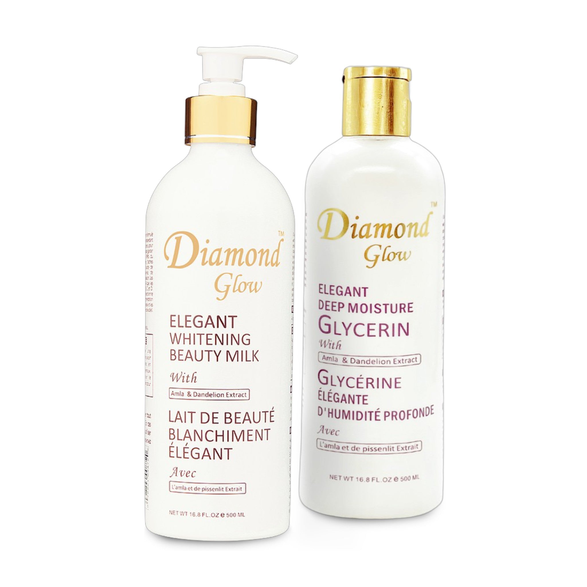 Diamond Glow Elegant Whitening Beautifying Body Milk & Glycerin  Care Set